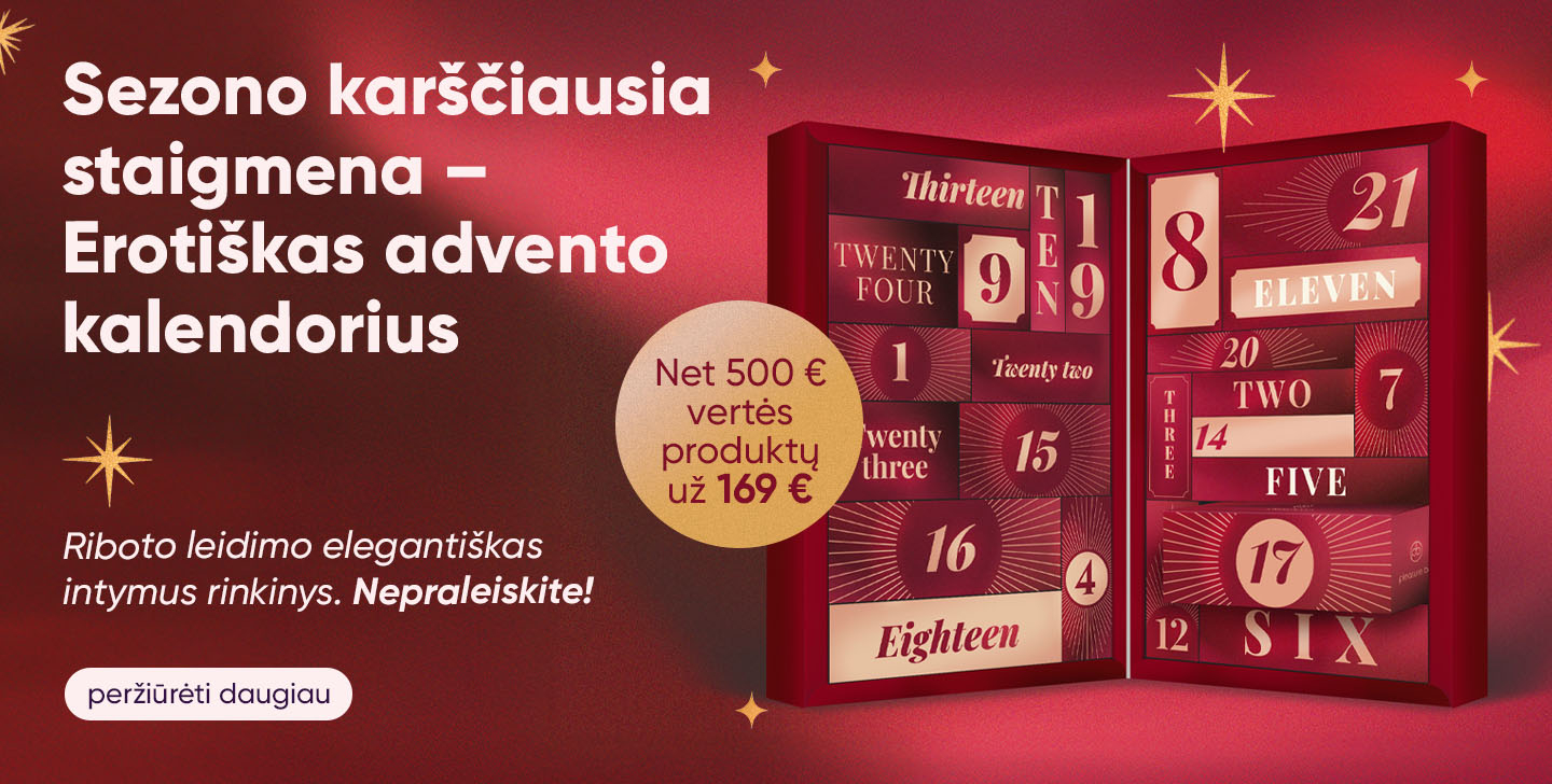 Sezono karščiausia staigmena – 
Erotiškas advento kalendorius
Net 500 € vertės 
produktų 
už 169 €