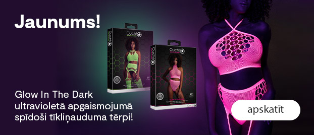 Glow In The Dark 
ultravioletā apgaismojumā spīdoši tīkliņauduma tērpi!