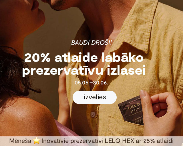 20% atlaide labāko 
prezervatīvu izlasei