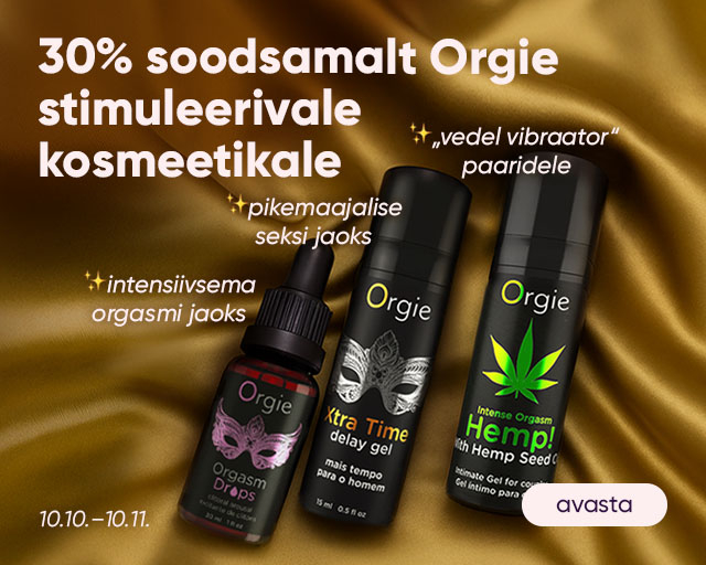 30% soodsamalt 
Orgie stimuleerivale kosmeetikale