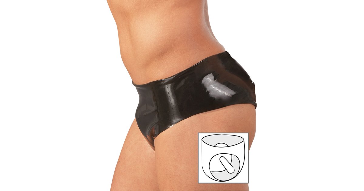 Late X latex briefs with anal dildo (M/L) - SEXYSTYLE.eu