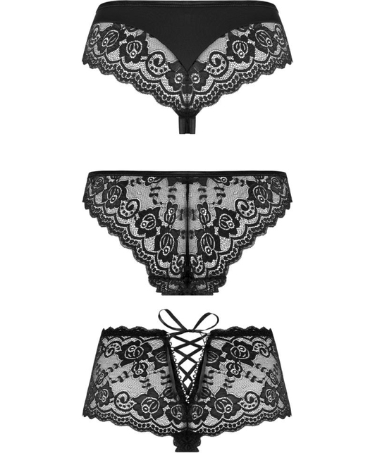 Underneath Eden black lace panty set SexyStyle.eu