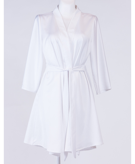 MAKE white satin robe SexyStyle.eu