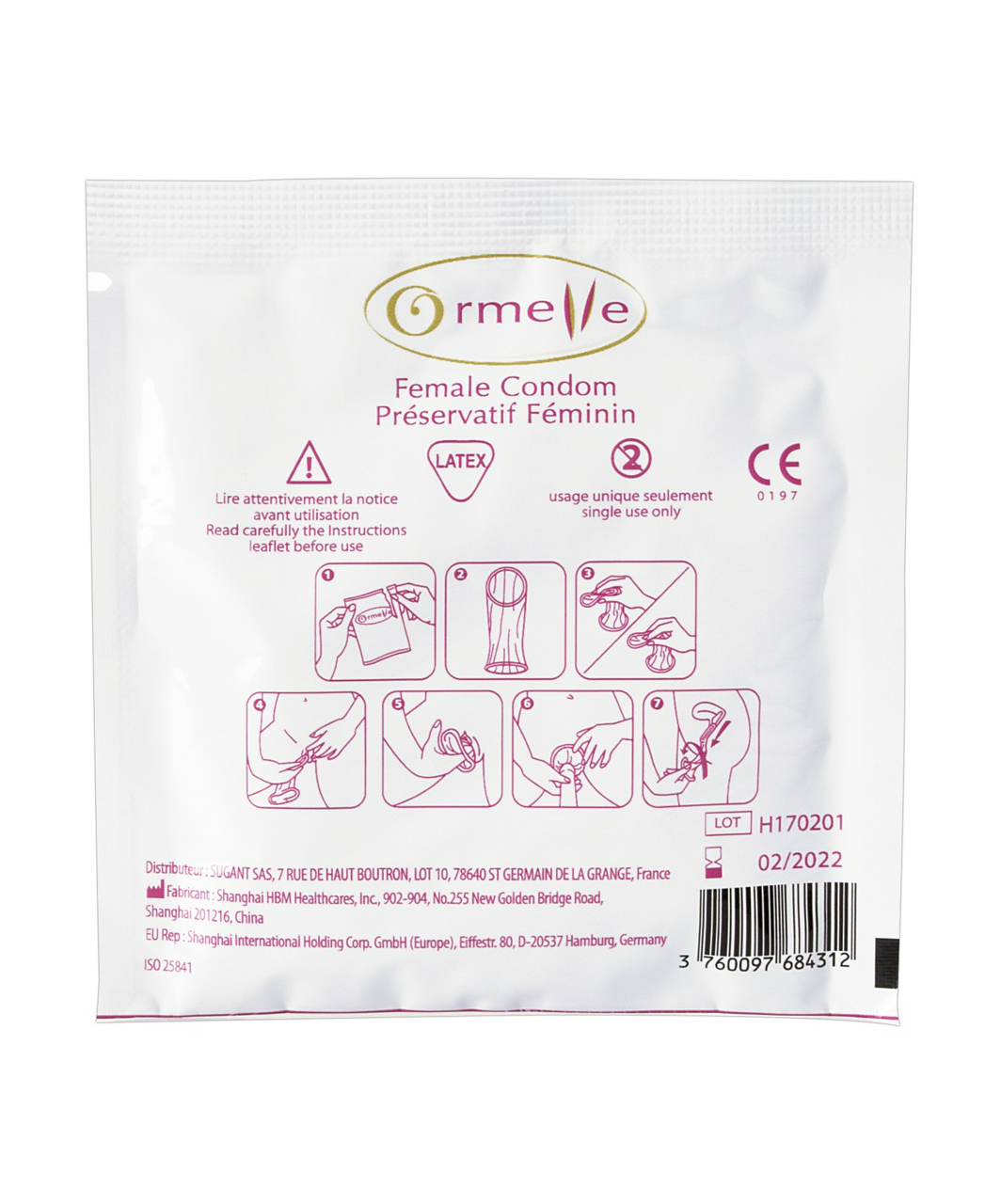 Ormelle naiste kondoomid (5 tk)