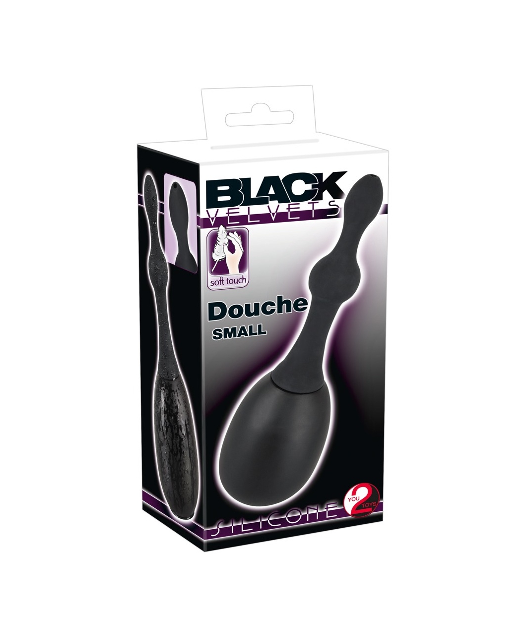 Black Velvets douche with 14 cm long attachment