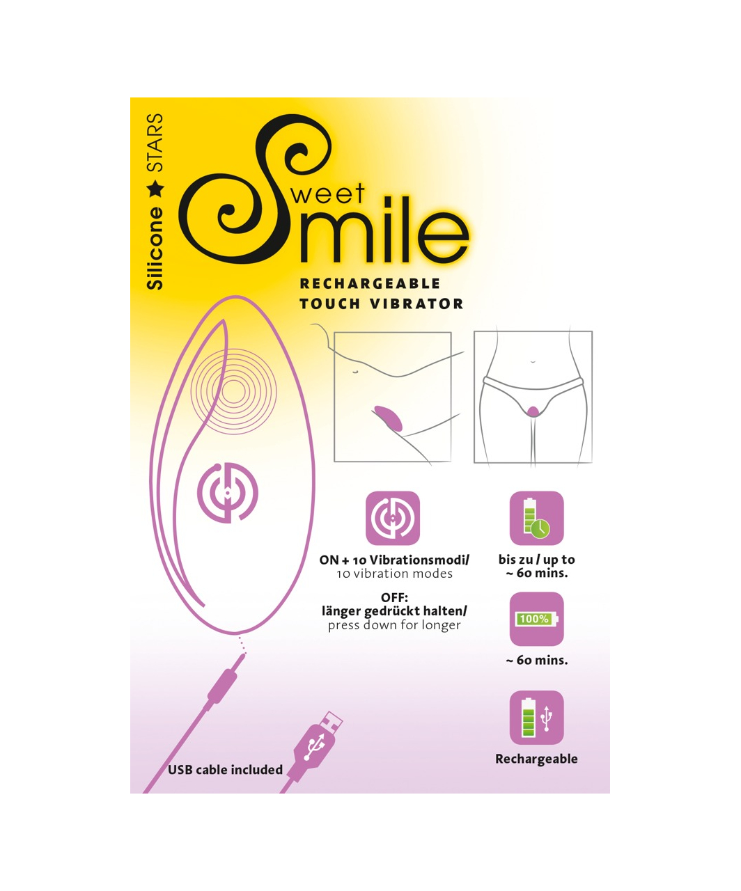 Smile Rechargeable Extra Slim Touch minivibrators