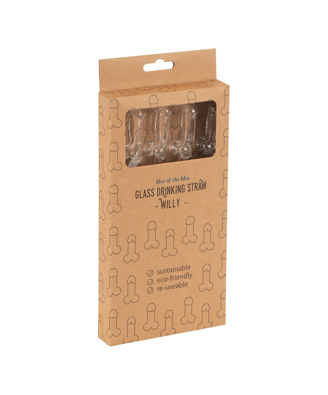 OV Glass Willy Cocktail Straws (4 pcs)