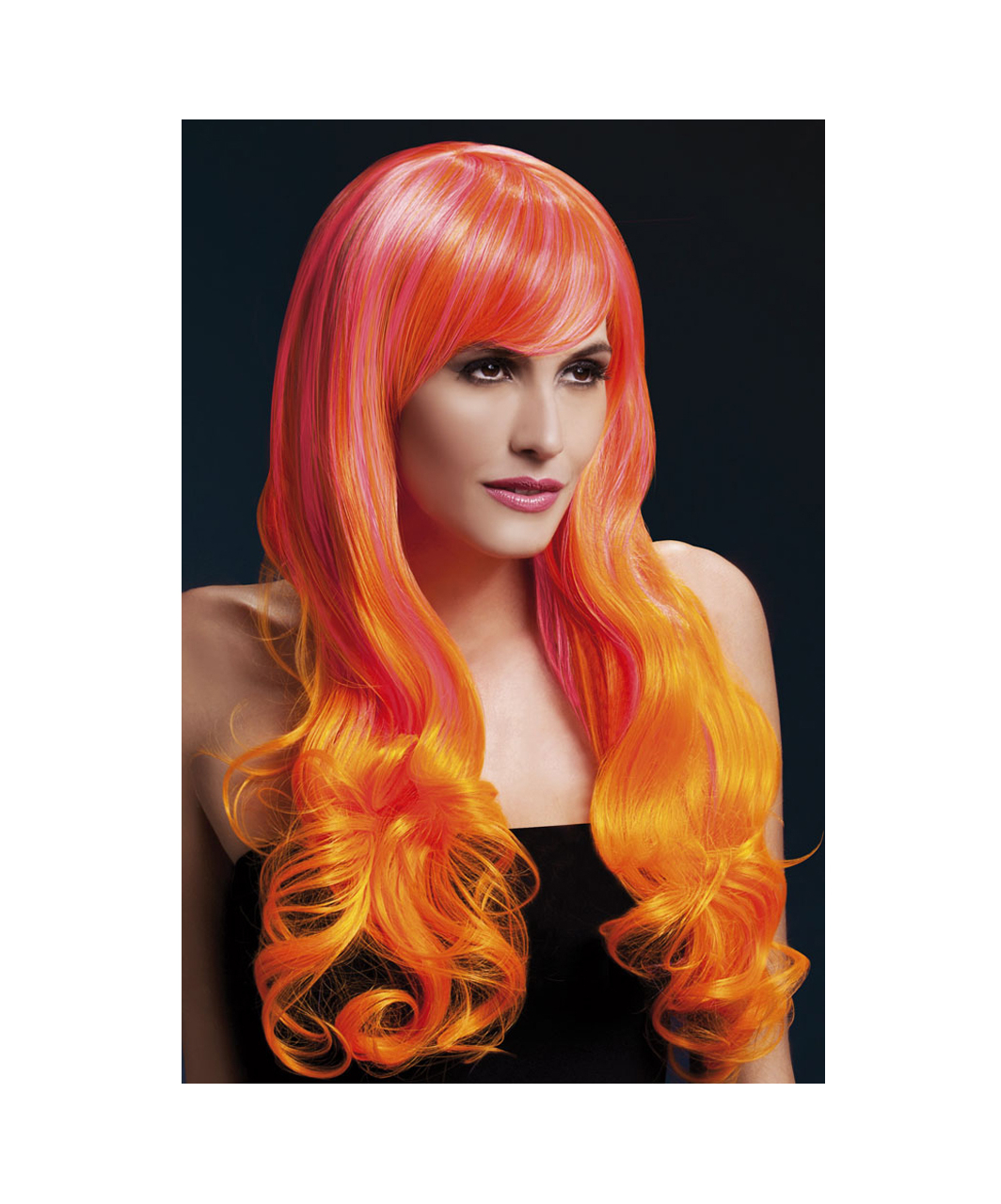 Fever Pink and orange wig
