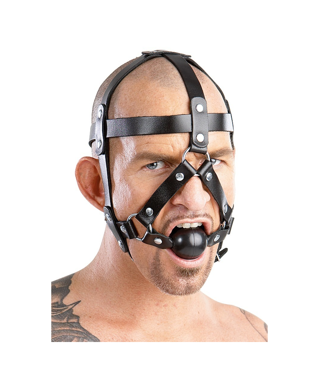 Zado Gag leather head harness