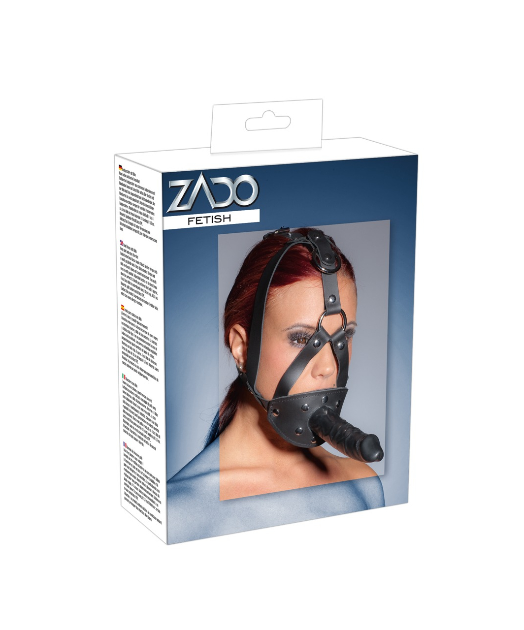 Zado маска с ремнями, кляпом и дилдо