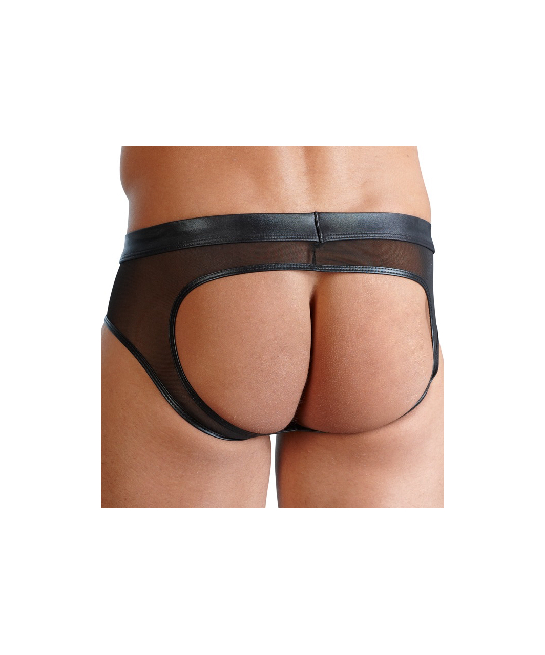 Svenjoyment black sheer mesh jock briefs