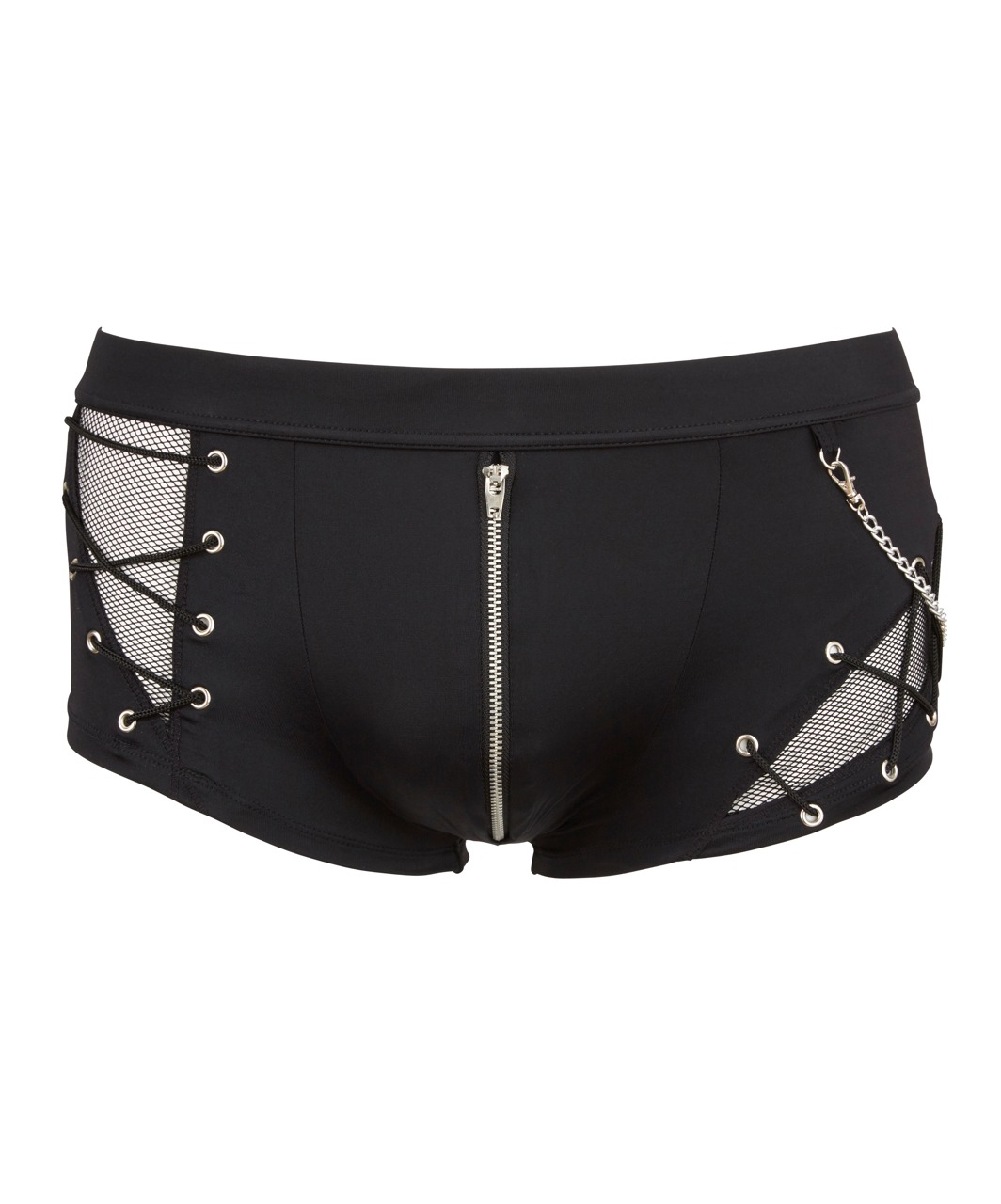 Svenjoyment black trunks with lacing and mesh