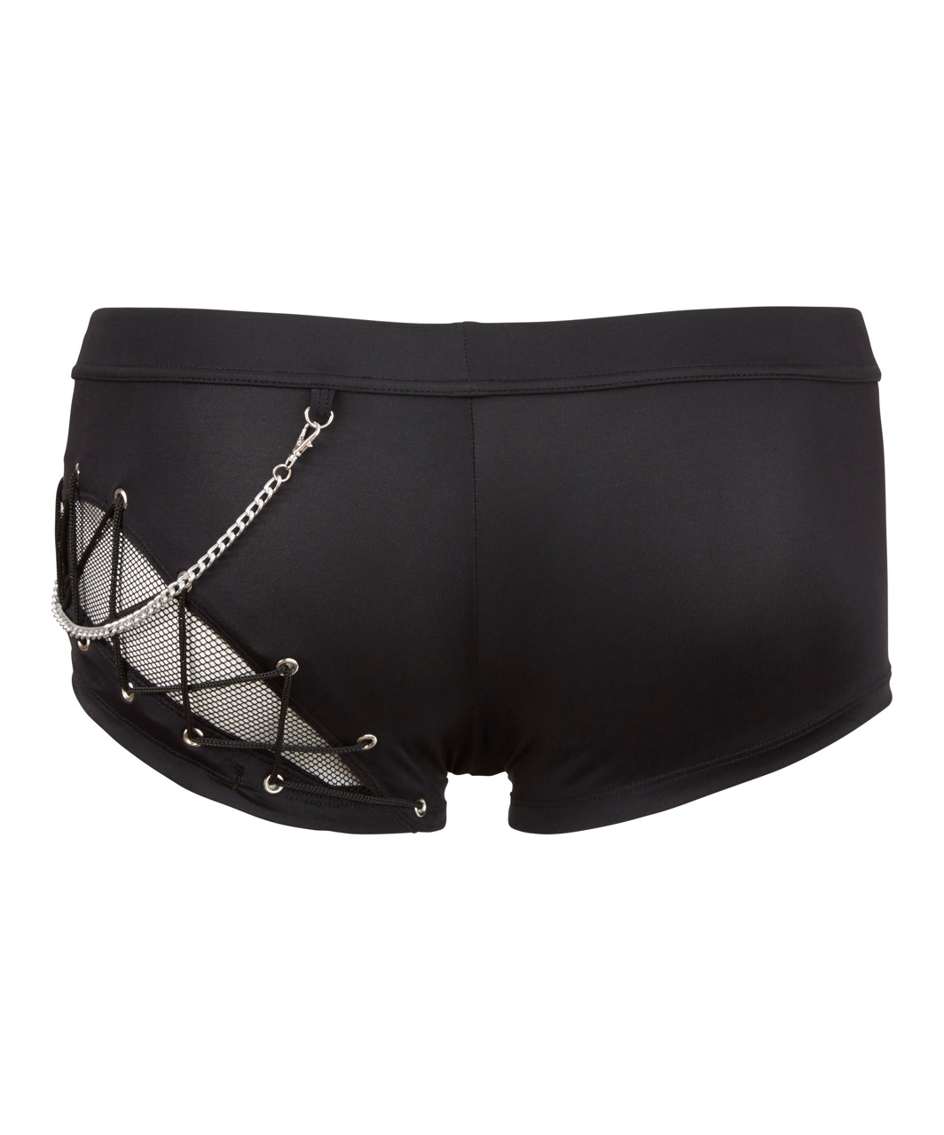 Svenjoyment black trunks with lacing and mesh