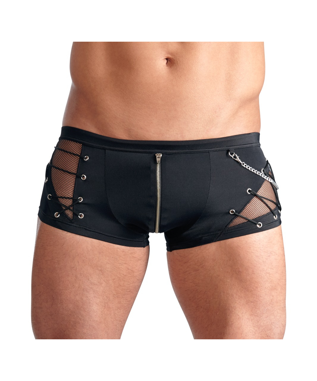 Svenjoyment black trunks with lacing and mesh