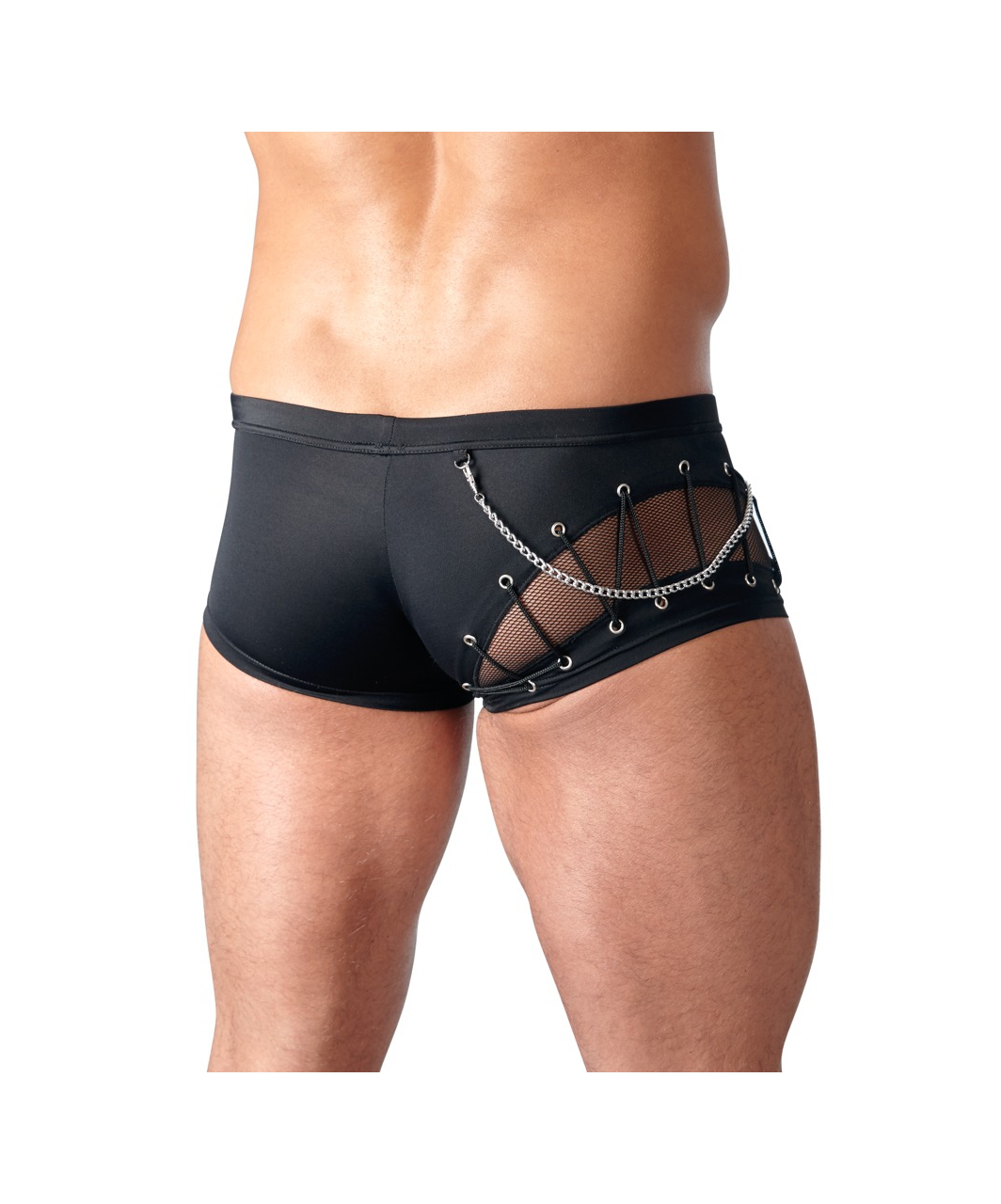 Svenjoyment black trunks with lacing and mesh
