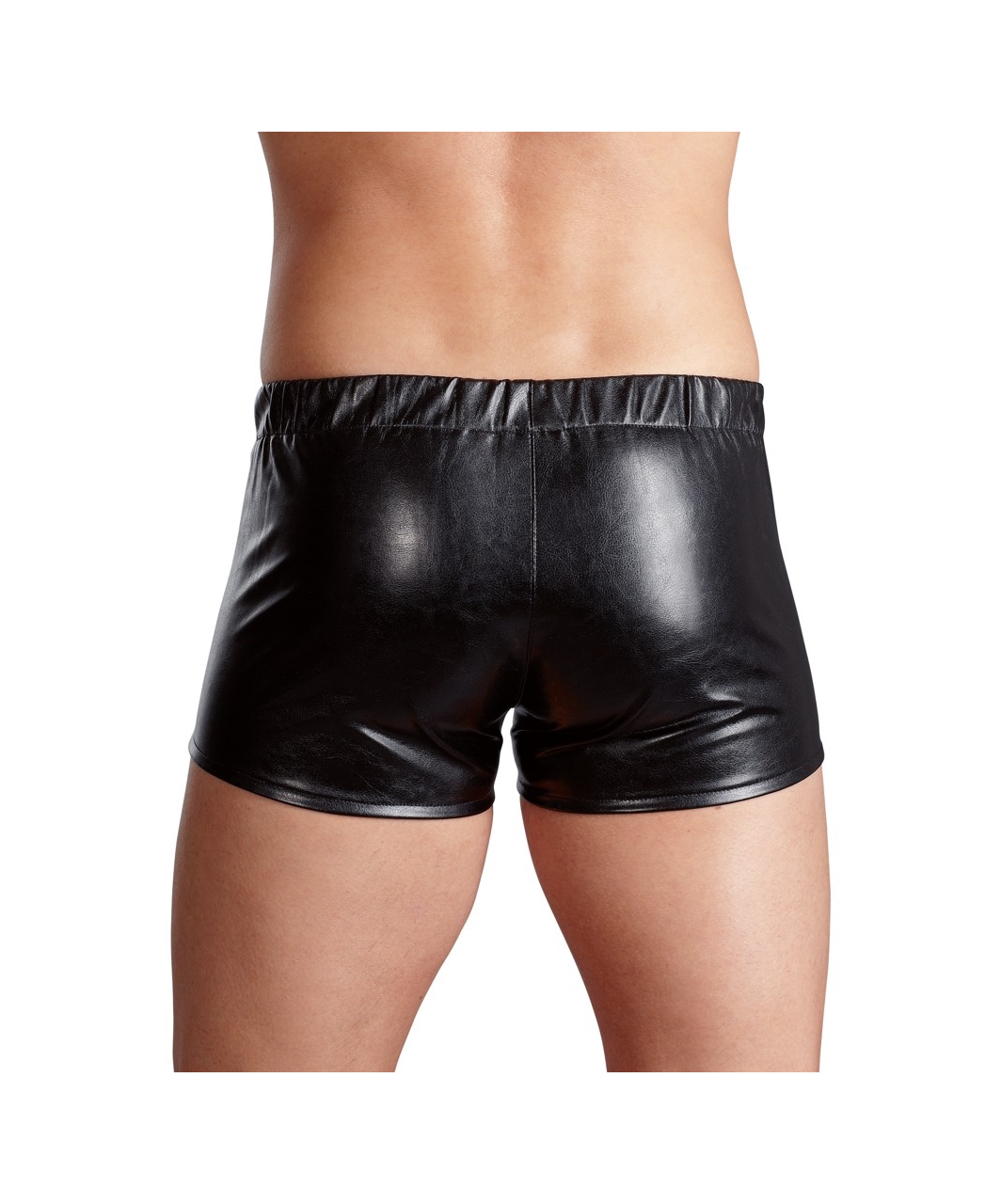 Svenjoyment black wet look shorts