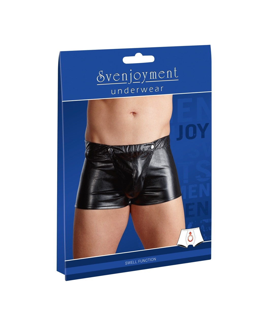 Svenjoyment black wet look shorts