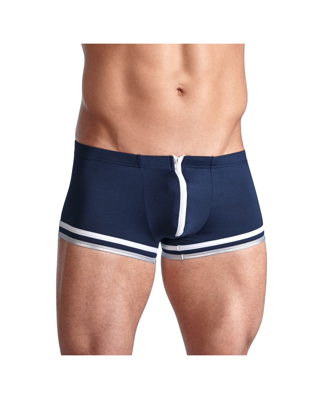 Svenjoyment blue sailor-style trunks with zipper