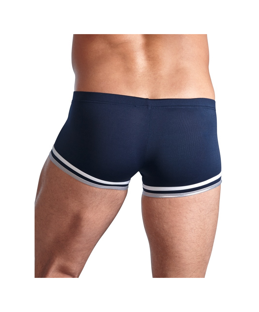 Svenjoyment blue sailor-style trunks with zipper