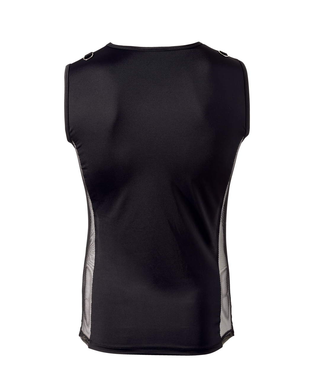 Svenjoyment black muscle shirt with lacing and mesh