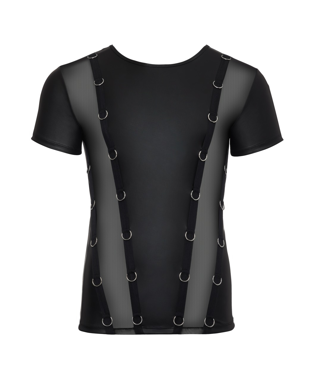 NEK black matte look T-shirt with straps