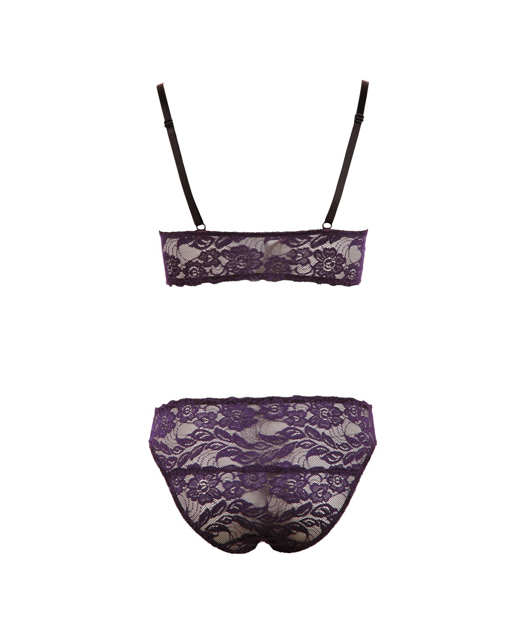 Cottelli Lingerie purple lace lingerie set