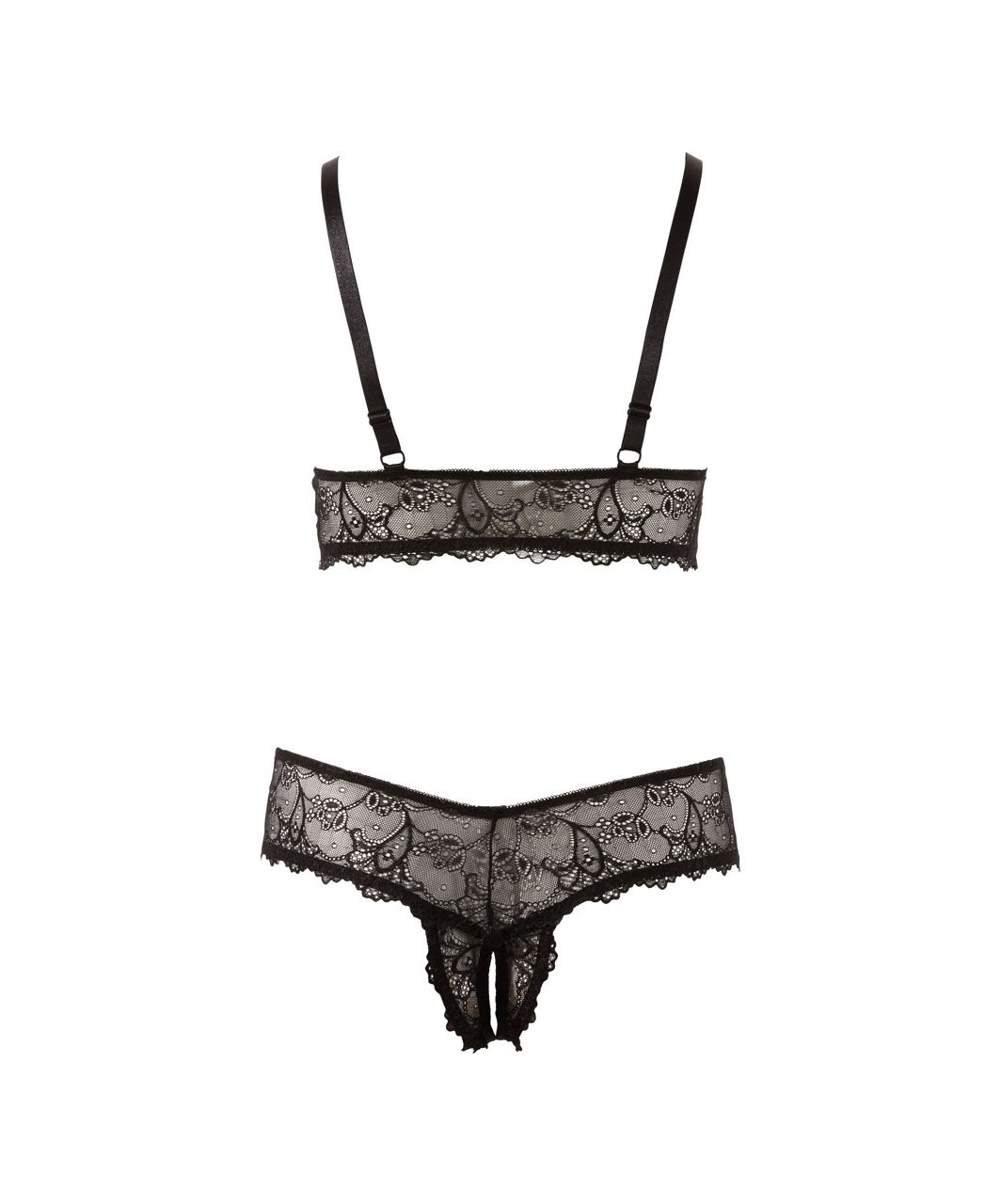 Cottelli Lingerie black lace two-piece lingerie set