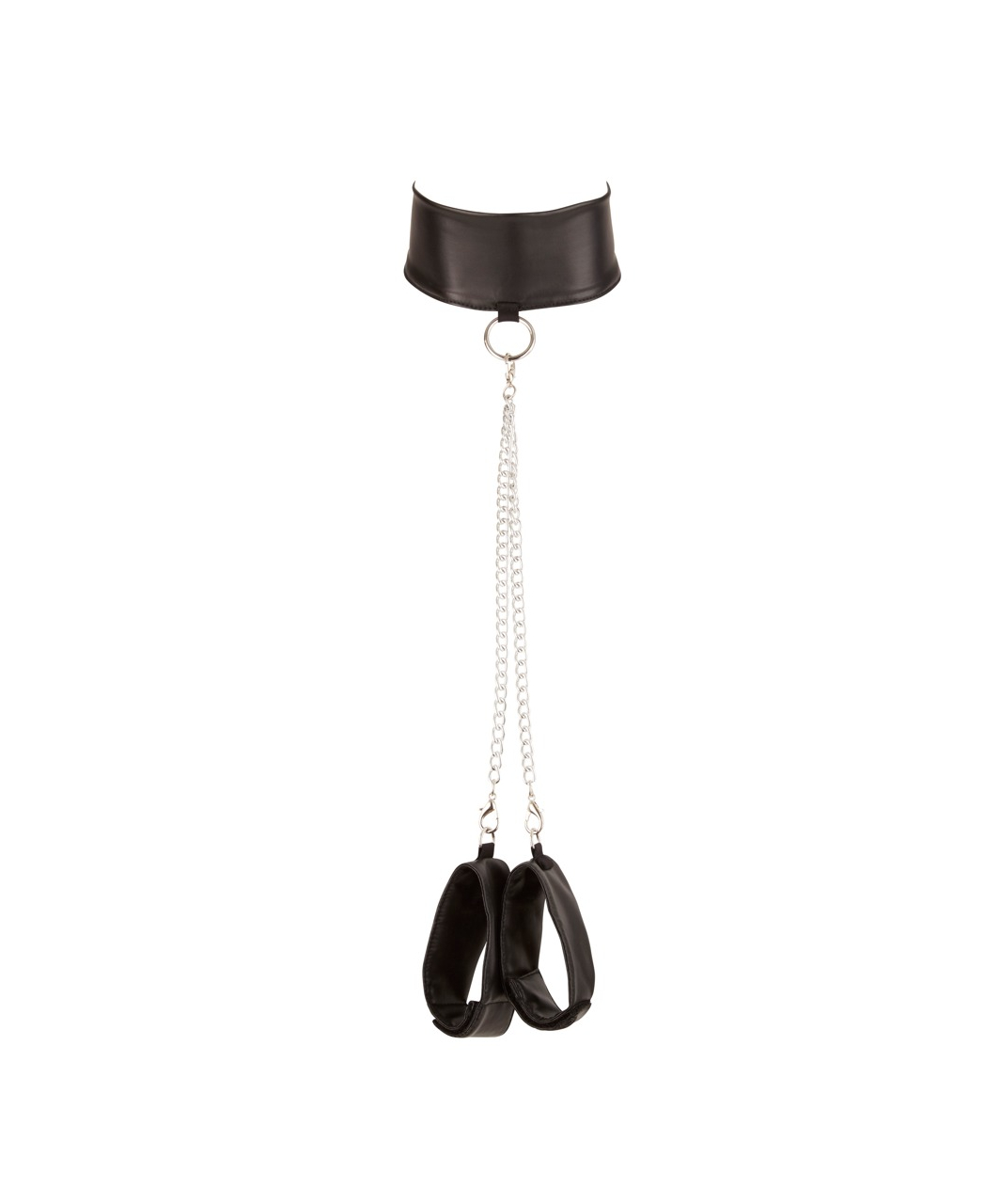 Cottelli Lingerie Bondage wetlook lingerie set with handcuffs