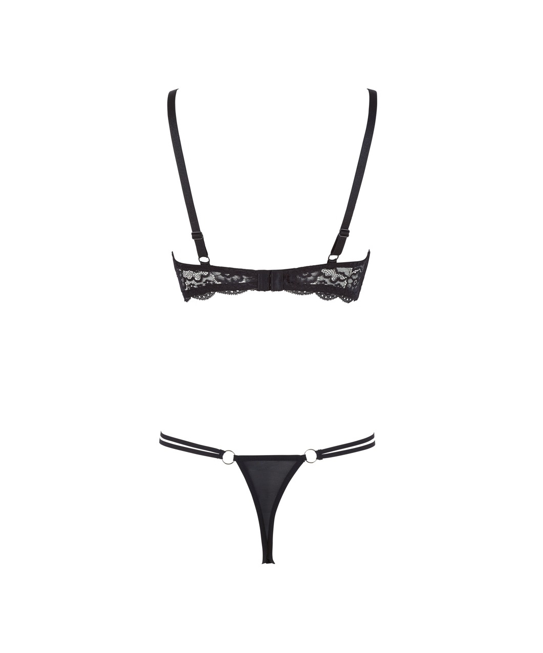 Cottelli Lingerie black shelf bra with string