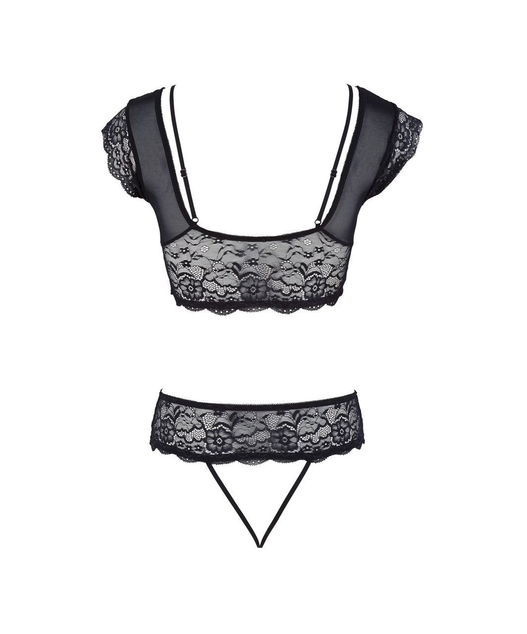 Cottelli Lingerie black lace two-piece set