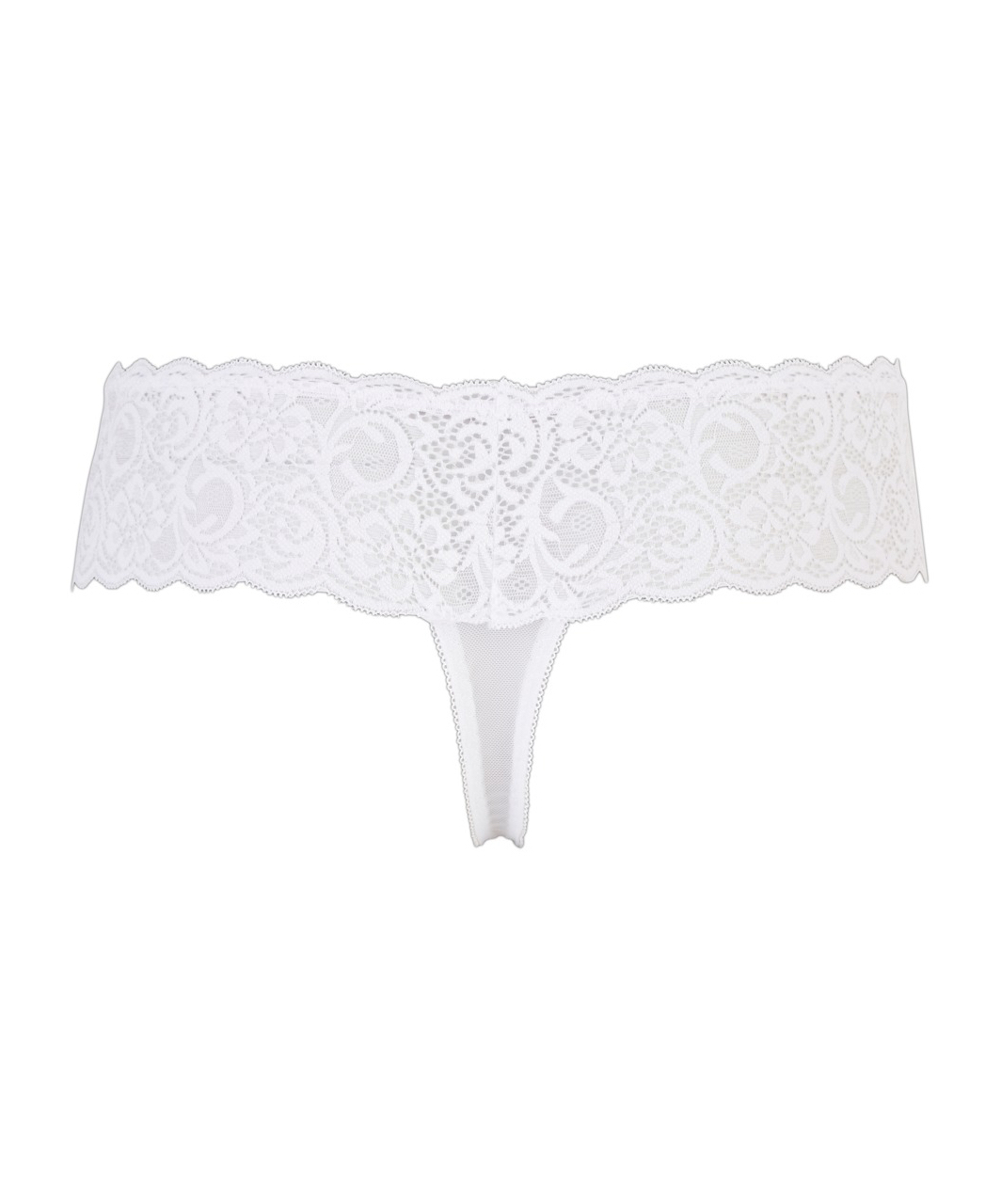 Cottelli Lingerie white lace string with pearls