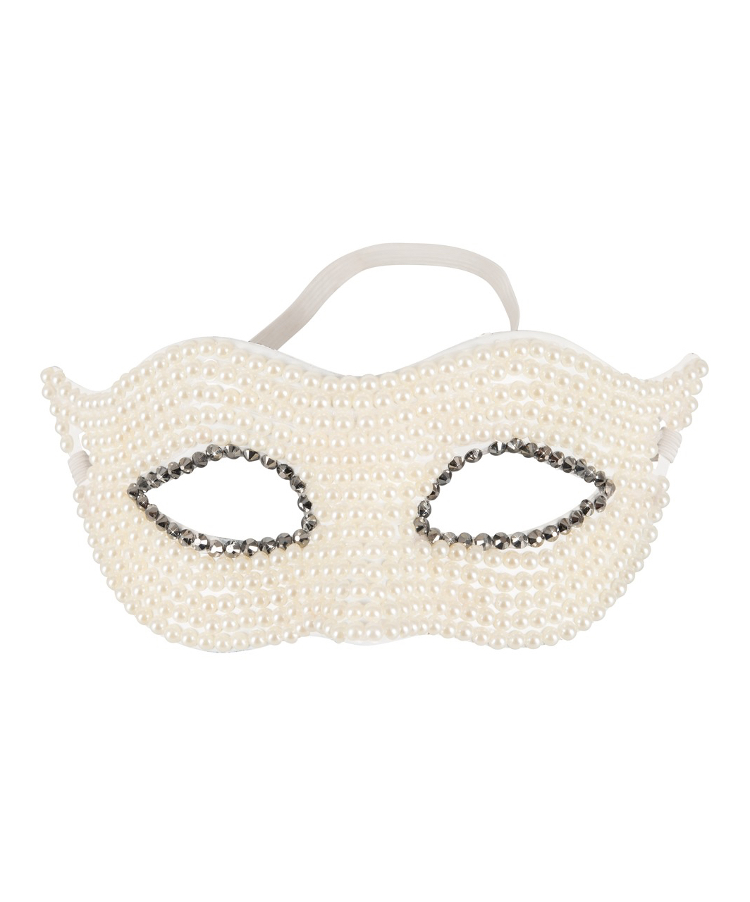 Cottelli Lingerie mask with white pearls