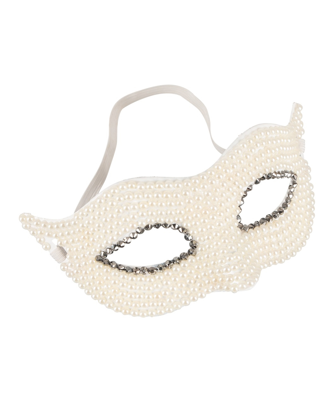 Cottelli Lingerie mask with white pearls