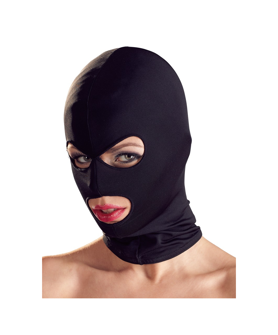 Bad Kitty black open mouth & eyes hood mask