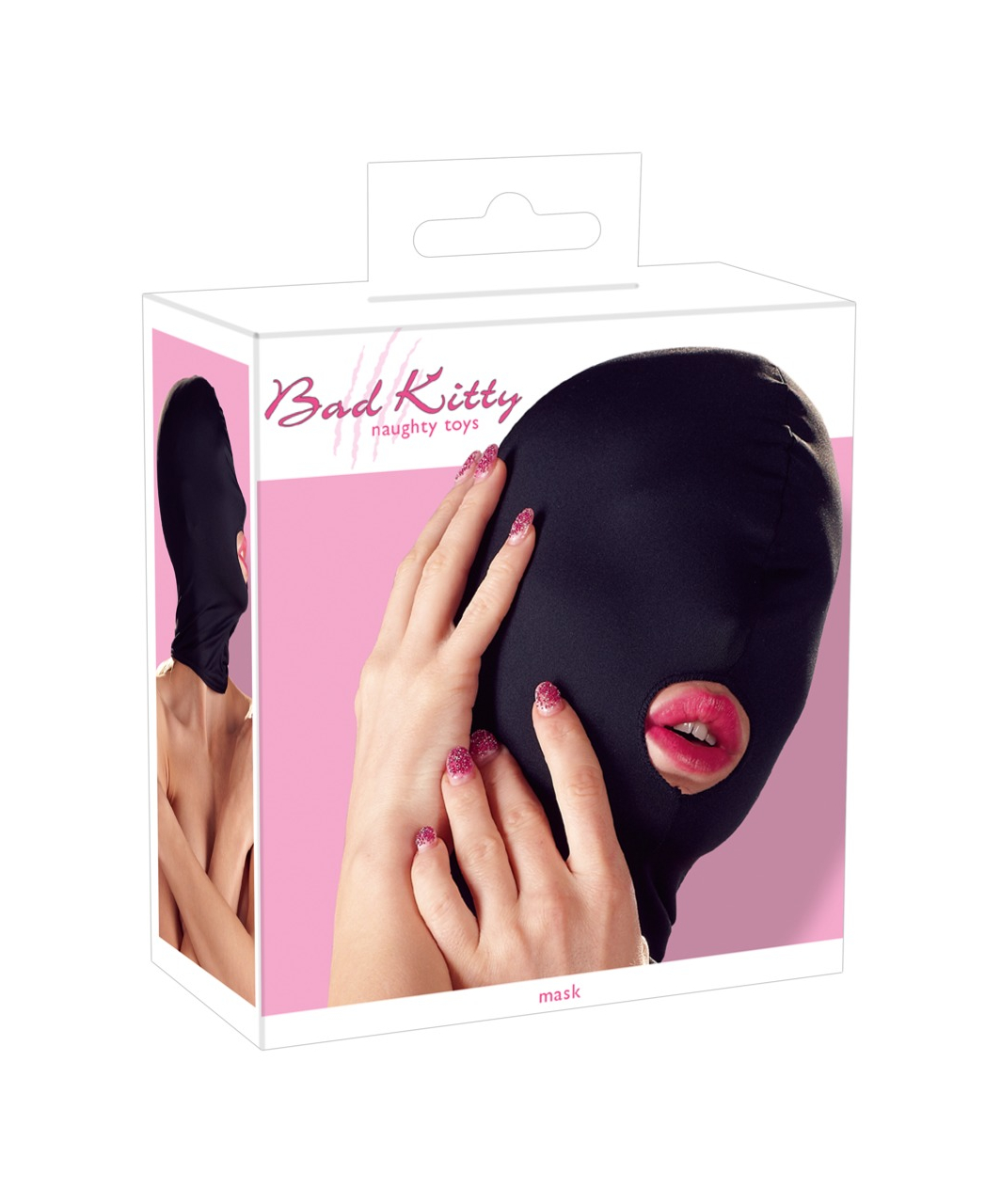 Bad Kitty black open mouth hood mask