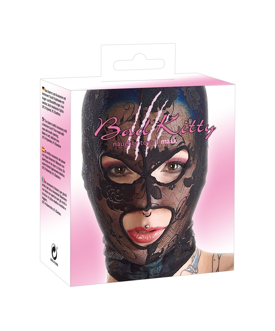 Bad Kitty melna mežģīņu maska