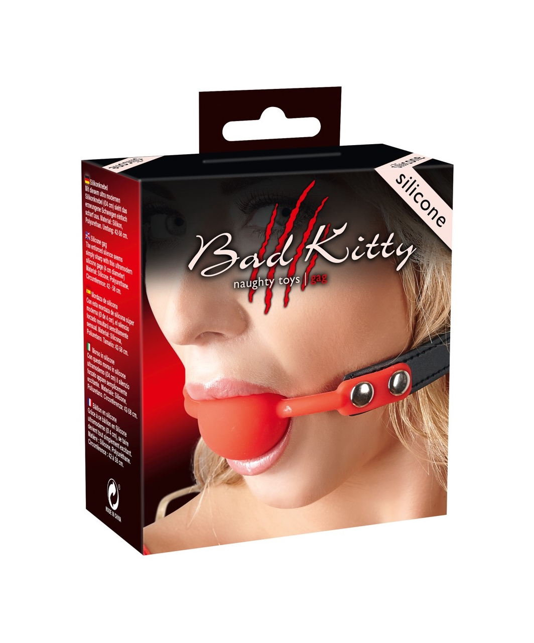 Bad Kitty red silicone ball gag