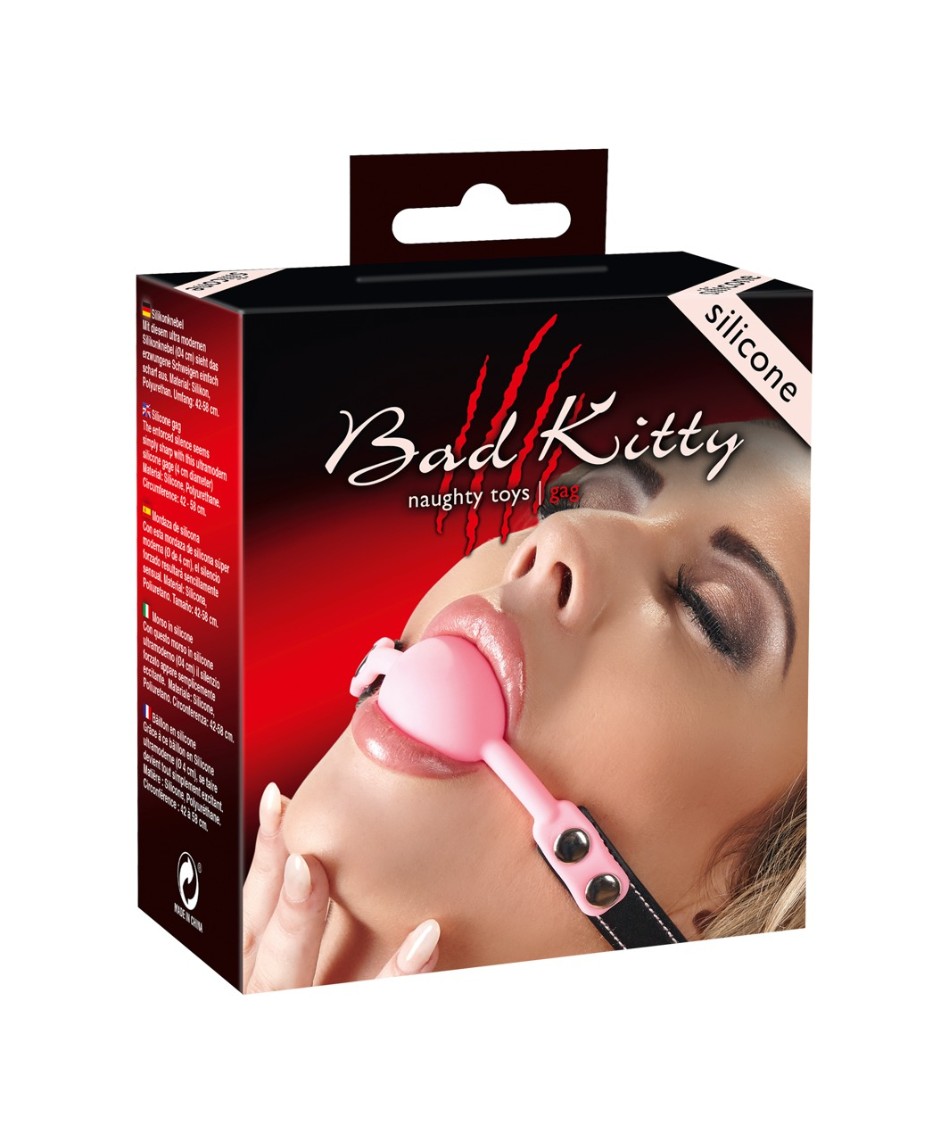 Bad Kitty rožinio kamuoliuko formos silikoninis burnos kamštis