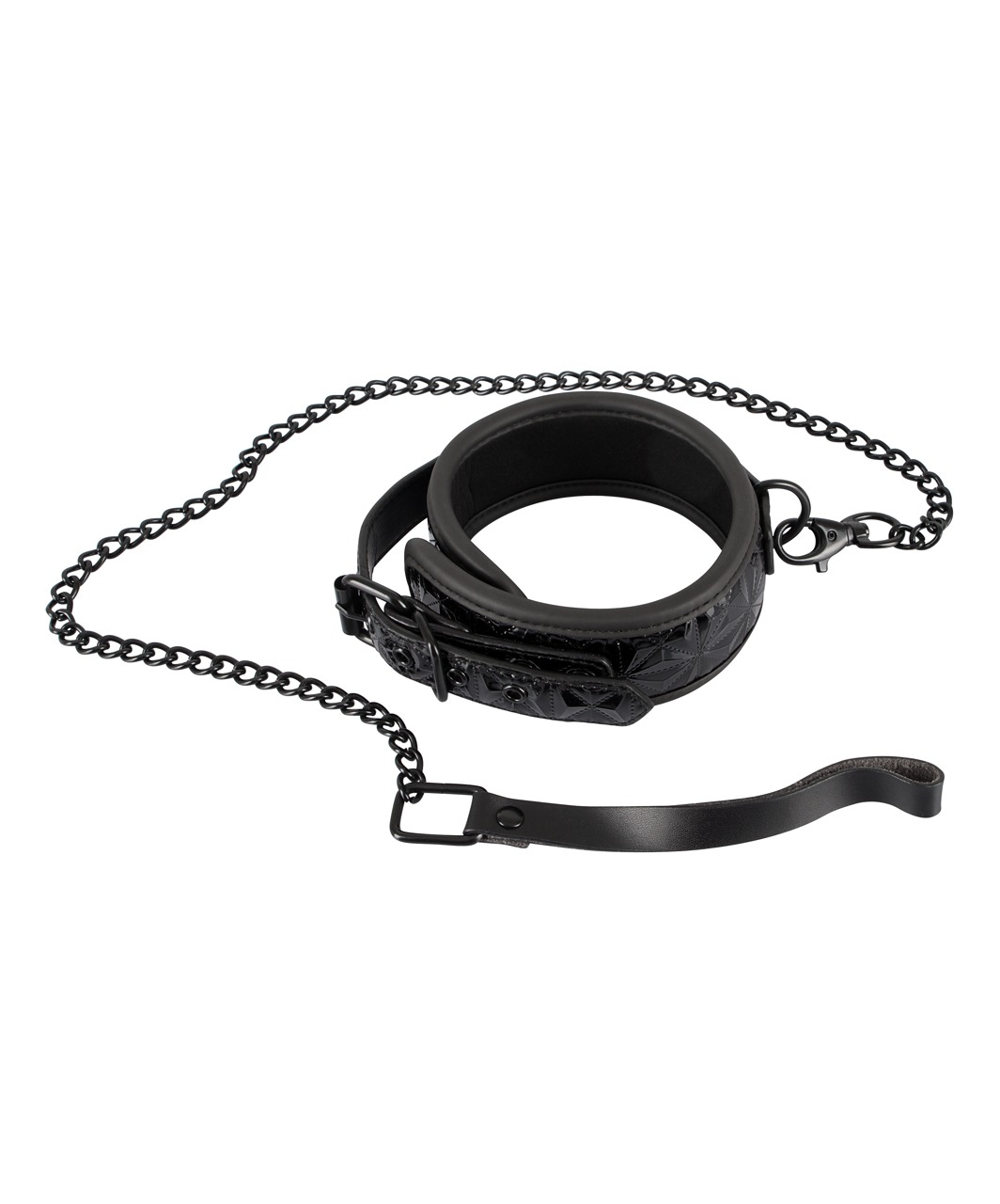 Bad Kitty vinyl collar with chain leash