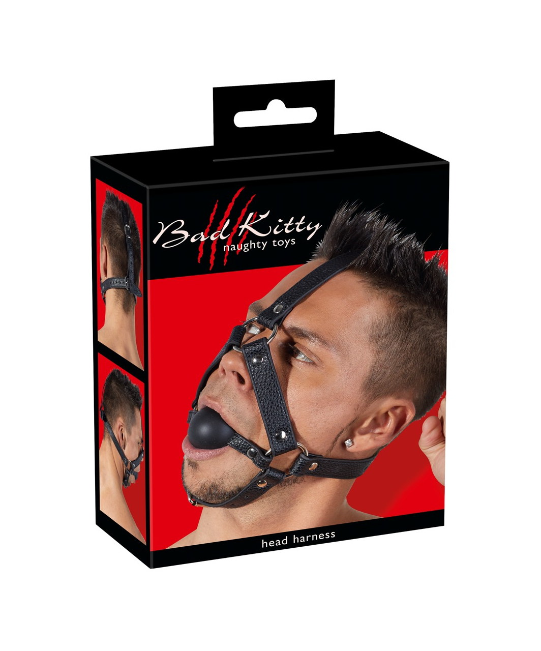 Bad Kitty head harness with a ball gag