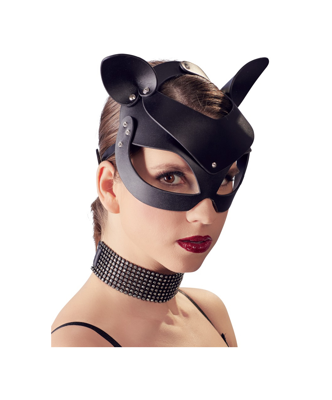 Bad Kitty черная кошачья маска из искусственной кожи