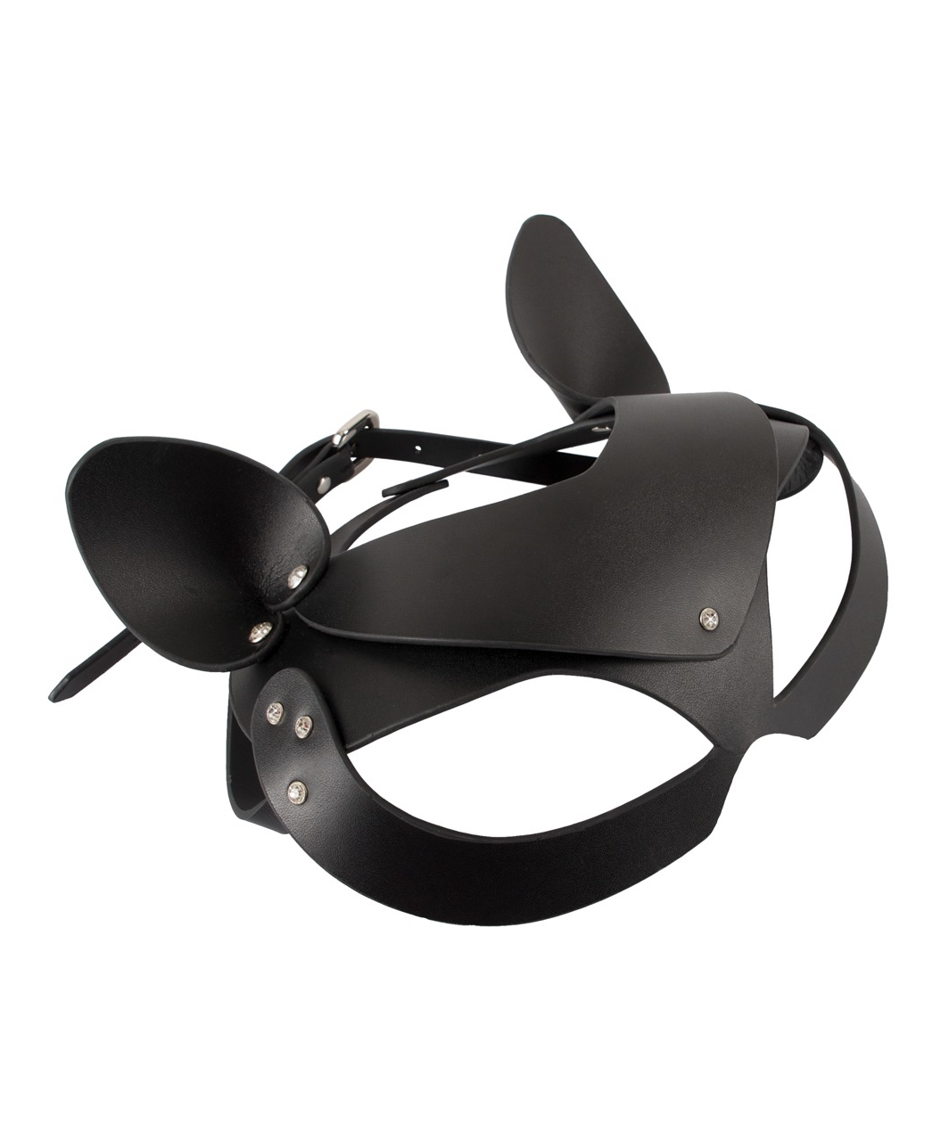 Bad Kitty black faux leather cat mask