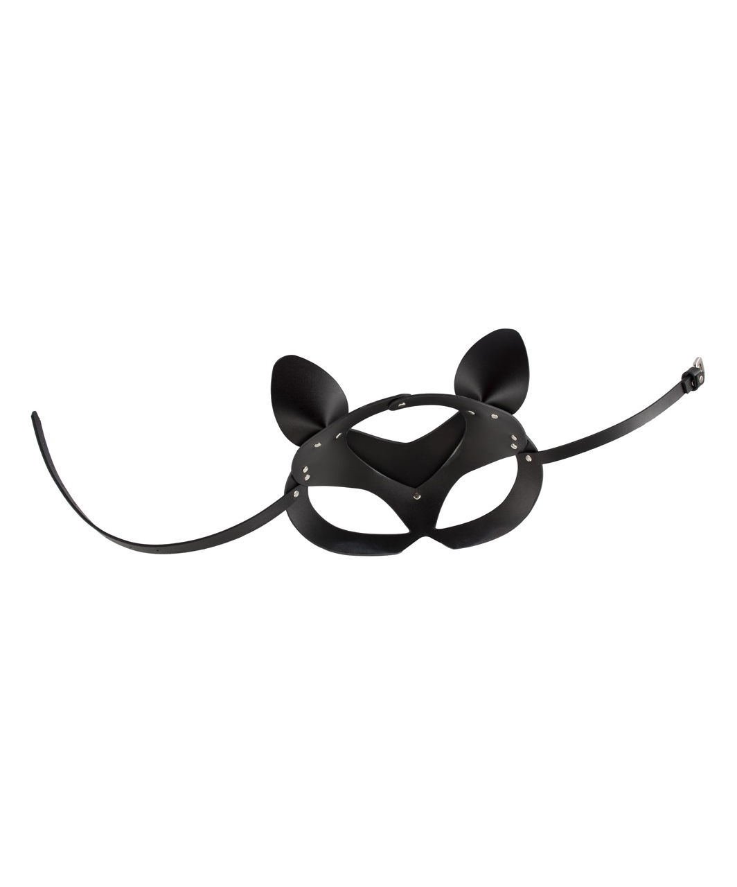 Bad Kitty black faux leather cat mask