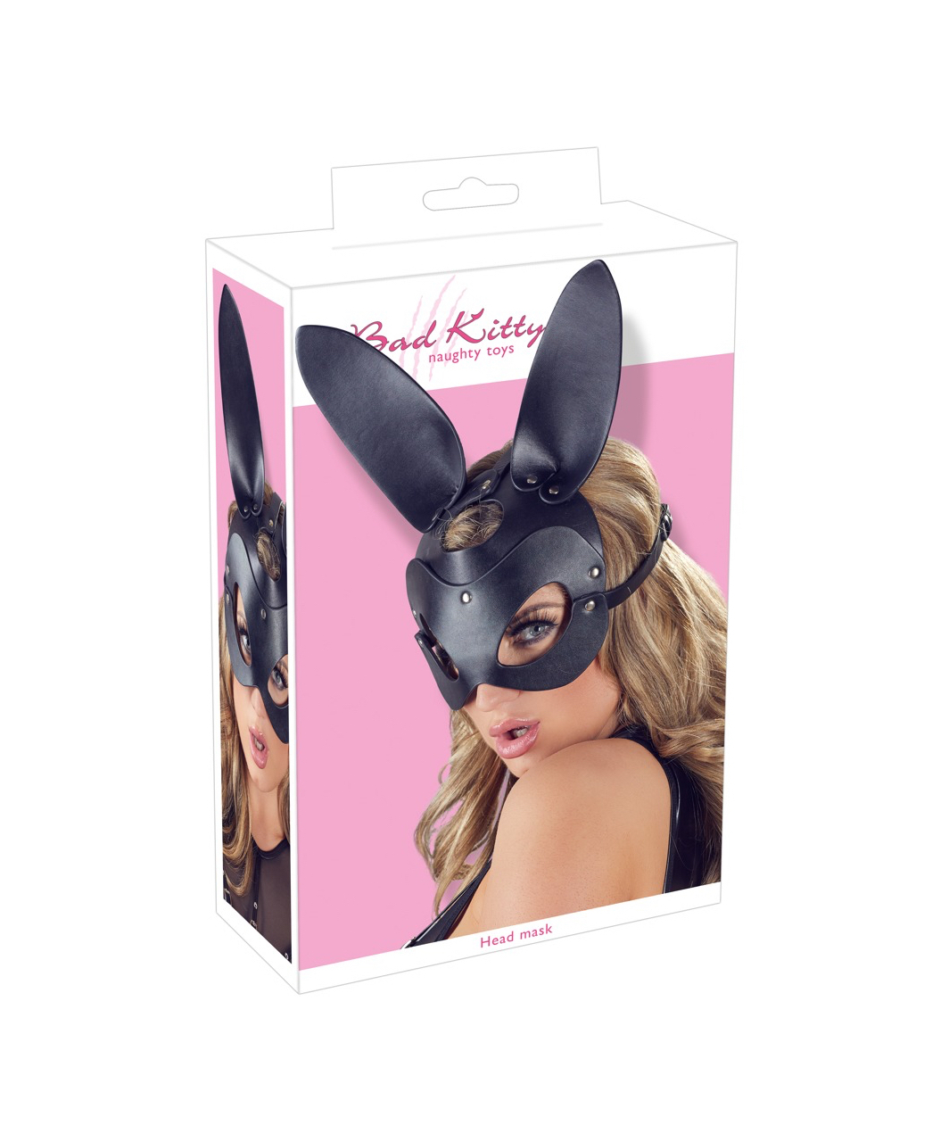 Bad Kitty black faux leather bunny mask