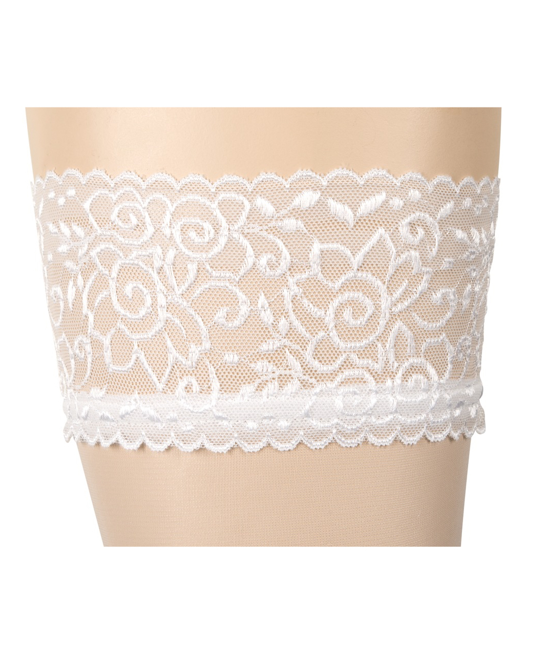 Cottelli Lingerie white hold-up stockings with lace
