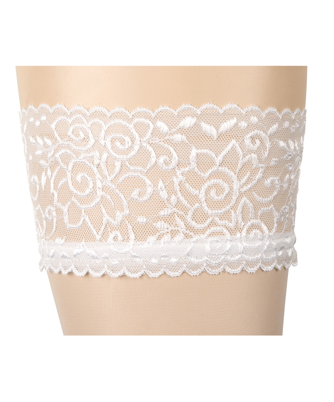 Cottelli Lingerie baltas zeķes ar silikonu