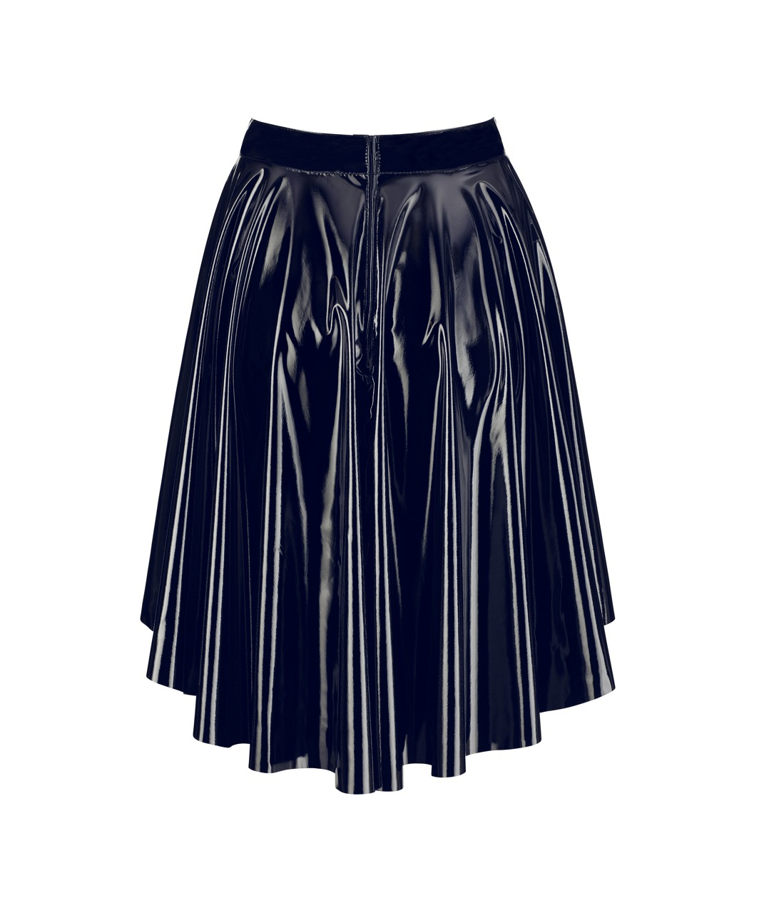 Black Level black vinyl flared skirt