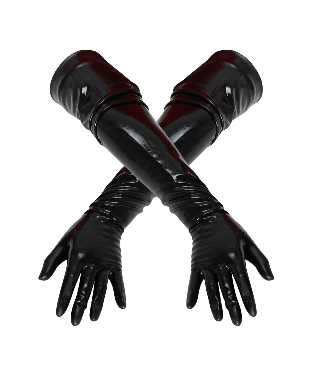 Late X black latex gloves