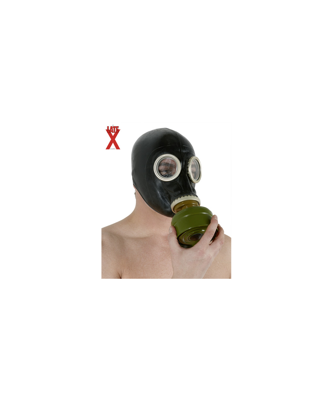 Late X латексная газовая маска русского типа, с фильтром воздуха