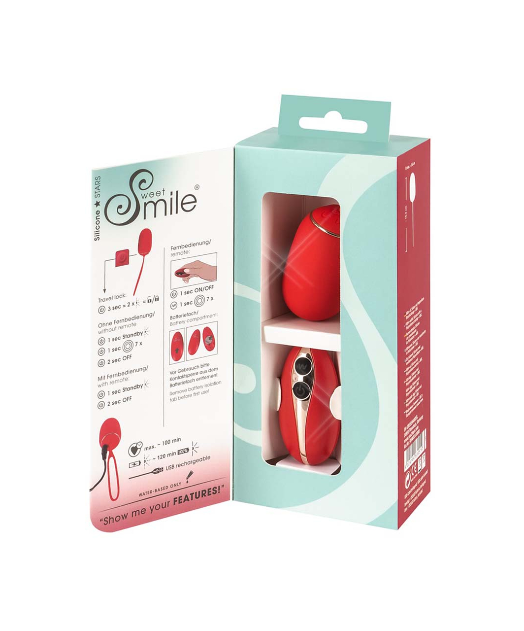 Smile Love Ball vibruojantis kiaušinis su nuotolinio valdymo pulteliu